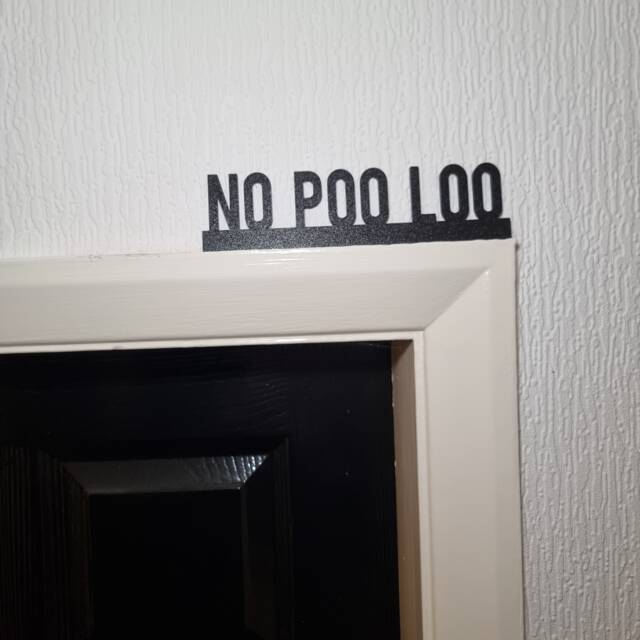 No Poo Loo Door Topper, Shelf Decor, Wall Quirky Home Interior Gift, Door Decoration - image 1