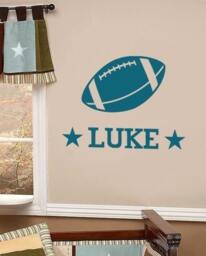 Football Personalized Childrens Name Vinyl Wall Art Sign Lettering - Nursery Room Decor Baby Decal - thumbnail 1