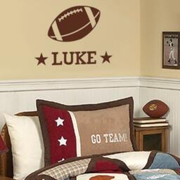 Football Personalized Childrens Name Vinyl Wall Art Sign Lettering - Nursery Room Decor Baby Decal - thumbnail 2