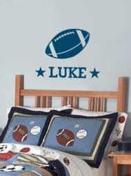 Football Personalized Childrens Name Vinyl Wall Art Sign Lettering - Nursery Room Decor Baby Decal - thumbnail 3