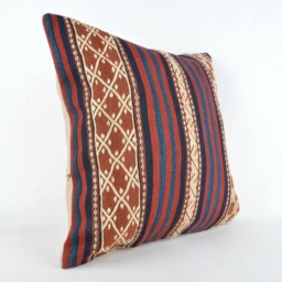 Kilim Pillow, Wool Kilim Pillow From Sarkoy 50x50 cm, 20x20 - thumbnail 2