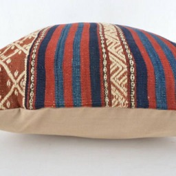 Kilim Pillow, Wool Kilim Pillow From Sarkoy 50x50 cm, 20x20 - thumbnail 3