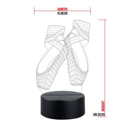 Personalised Ballerina Led Night Light Dancing Shoes Lamp - thumbnail 1