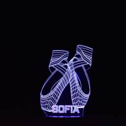 Personalised Ballerina Led Night Light Dancing Shoes Lamp - thumbnail 2