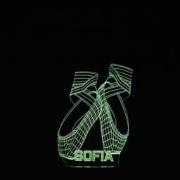 Personalised Ballerina Led Night Light Dancing Shoes Lamp - thumbnail 4