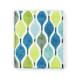 "Contemporary Fun Blue &green Baby Stroller Blanket - 30""x40" - thumbnail 2