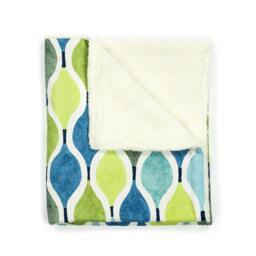 "Contemporary Fun Blue &green Baby Stroller Blanket - 30""x40"