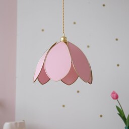 Simple Flower Pendant Light - Sugar & Gold - thumbnail 3