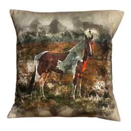 "Equestrian Horse Country Print Pillow Scatter Cushion Covers - 16"" X 16" - thumbnail 1