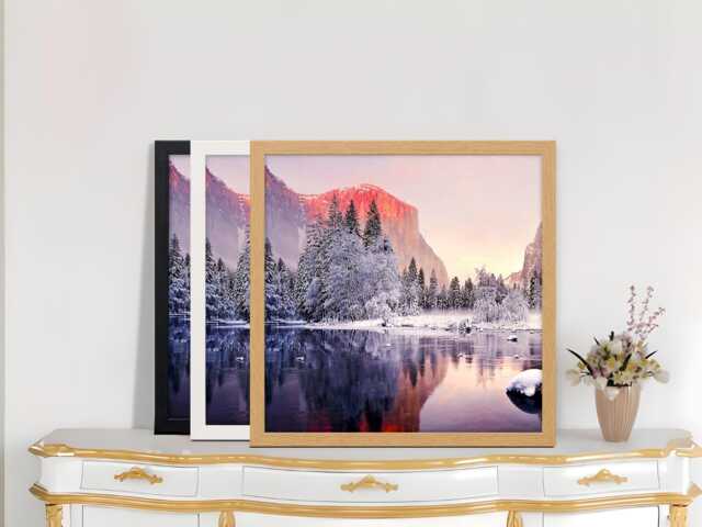 Handmade Black Mdf Wood Picture Frame, Modern Home Decor, 4x4 5x5 6x6 - image 1