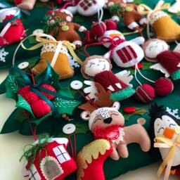 Decorative Fir Tree Made Of Felt. Christmas Decor. Felt . Advent Calendar. Christmas Gifts.christmas Decor - thumbnail 4