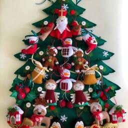 Decorative Fir Tree Made Of Felt. Christmas Decor. Felt . Advent Calendar. Christmas Gifts.christmas Decor - thumbnail 3