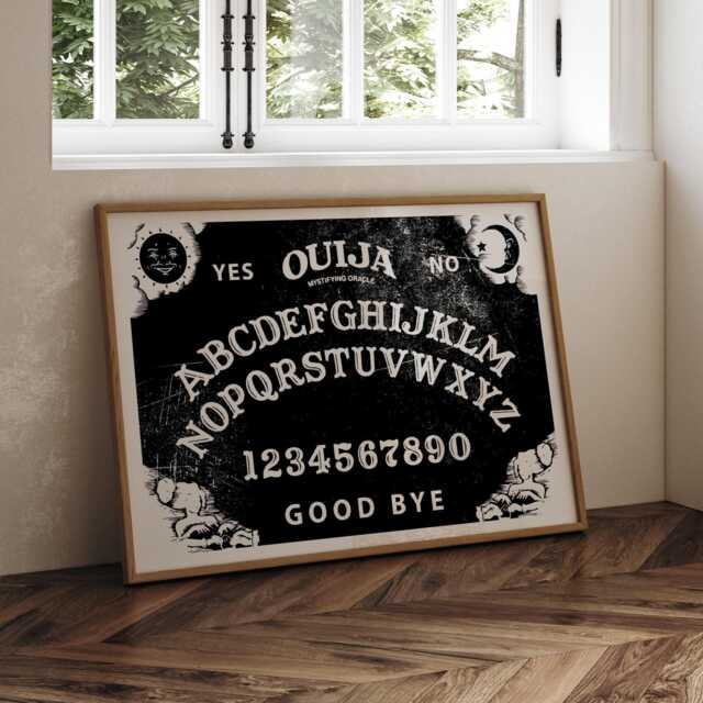 Ouija Board - Distressed Poster Alternative Decor, Dark Academia Print, Aesthetic Wall Art, Occult Vibes, Cool Edgy Home Decor - image 1