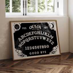 Ouija Board - Distressed Poster Alternative Decor, Dark Academia Print, Aesthetic Wall Art, Occult Vibes, Cool Edgy Home Decor - thumbnail 1