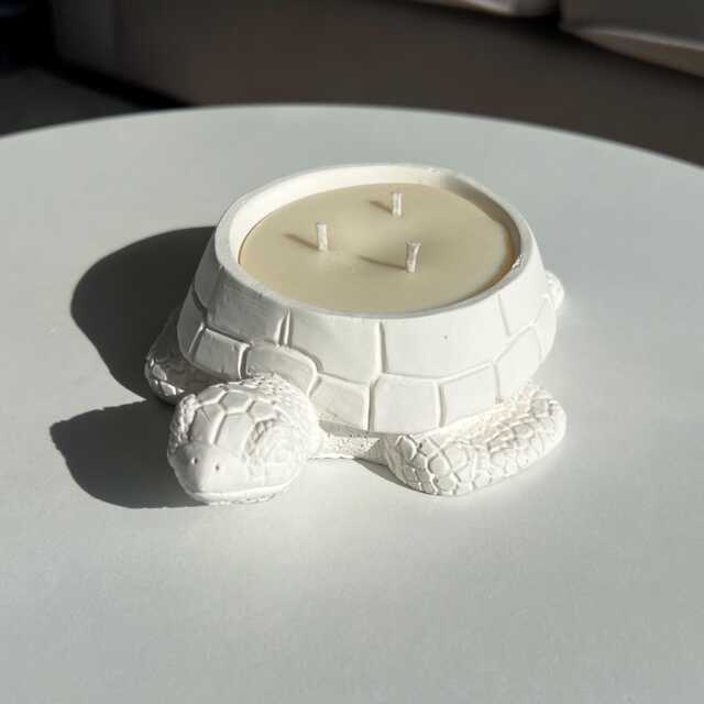 Turtle Soy Candle Unique 3-Wick Container Candle - image 1