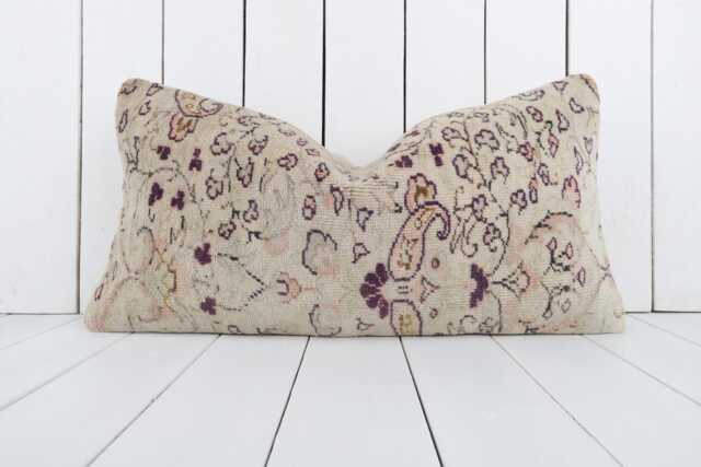 Vintage Kilim Pillow Cover, 12x24 Inch Turkish Anatolian Home Decor - image 1
