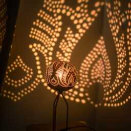 Gourd Table Lamp Moroccan Turkish Mosaic Desk Light - thumbnail 3