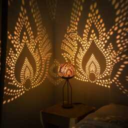 Gourd Table Lamp Moroccan Turkish Mosaic Desk Light - thumbnail 2