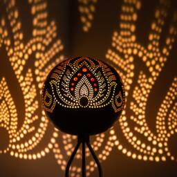 Gourd Table Lamp Moroccan Turkish Mosaic Desk Light - thumbnail 4