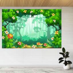 Forest Of Flowers Fabulous Jungle 3D View Wall Sticker Poster Decal A964