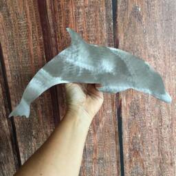 Dolphin, Christmas Tree Topper, Holiday Decoration, Aluminum, Beach, Metal, Silver, Ocean, Dolphin Lover Gift, Save The Dolphins - thumbnail 3