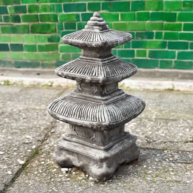 Large Concrete Pagoda Statue Stone Asian Temple Sculpture Outdoor Zen Garden Decor Cement Oriental Ornament Tranquil Landscape Figurine - image 1