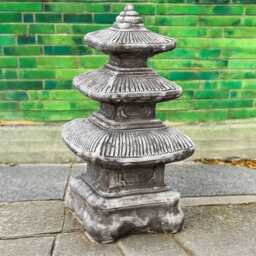 Large Concrete Pagoda Statue Stone Asian Temple Sculpture Outdoor Zen Garden Decor Cement Oriental Ornament Tranquil Landscape Figurine - thumbnail 2