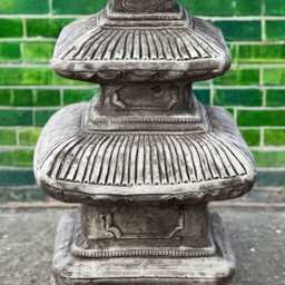Large Concrete Pagoda Statue Stone Asian Temple Sculpture Outdoor Zen Garden Decor Cement Oriental Ornament Tranquil Landscape Figurine - thumbnail 4