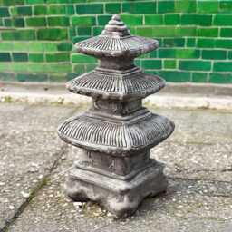 Large Concrete Pagoda Statue Stone Asian Temple Sculpture Outdoor Zen Garden Decor Cement Oriental Ornament Tranquil Landscape Figurine - thumbnail 1
