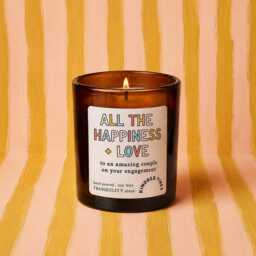 Engagement Gift Happiness & Love Colourful Scented Candle - thumbnail 1