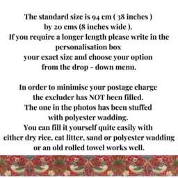Draught Excluder, Sanderson, Dandelion Clocks, Chaffinch, Door Stopper, Draft Window Draught Dodger - thumbnail 2