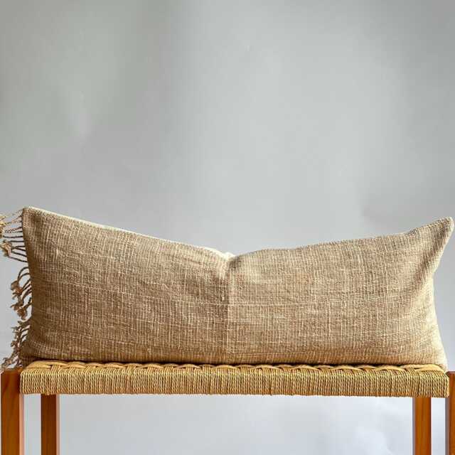 Brown Dot Block Print Mudcloth Hmong Pillow Case - image 1