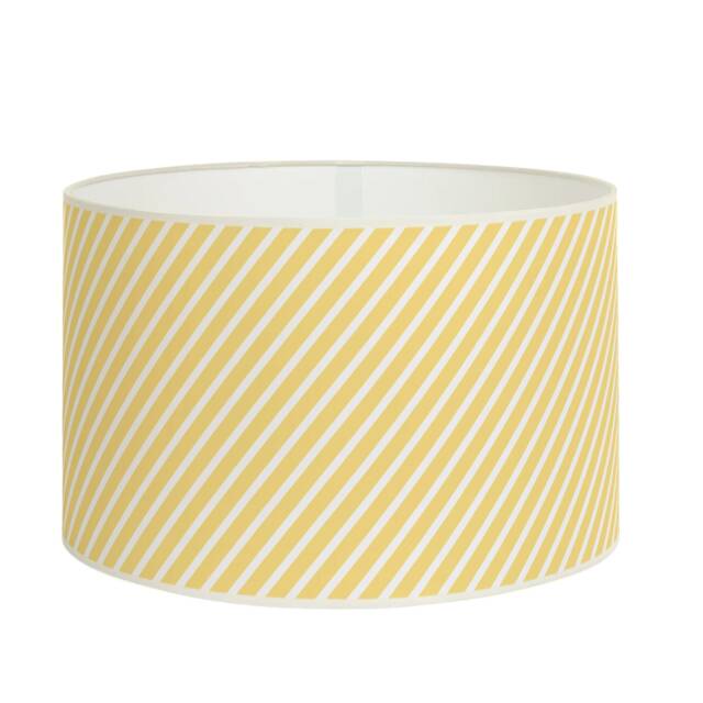 Yellow Striped Lampshade, Diagonal Lines Contemporary Lighting, Minimalist Style Available in Lampshade & Pendant - image 1