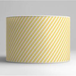 Yellow Striped Lampshade, Diagonal Lines Contemporary Lighting, Minimalist Style Available in Lampshade & Pendant - thumbnail 2