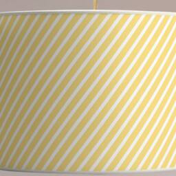 Yellow Striped Lampshade, Diagonal Lines Contemporary Lighting, Minimalist Style Available in Lampshade & Pendant - thumbnail 3