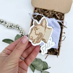 Personalised Bull Terrier Dog Christmas Ornament, Decoration, Terrier Bauble, Wooden Dog Ornaments - thumbnail 3