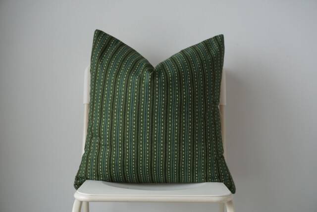 "Block Print Pillow Cover Indian Batik Textile, Natural Dyed - 20"" X 20" - image 1