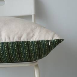 "Block Print Pillow Cover Indian Batik Textile, Natural Dyed - 20"" X 20" - thumbnail 3