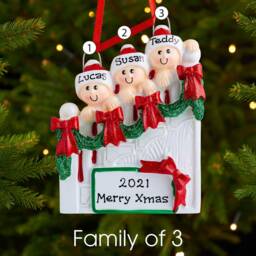 Personalised Christmas Tree Decoration Ornament - Staircase Family - thumbnail 2