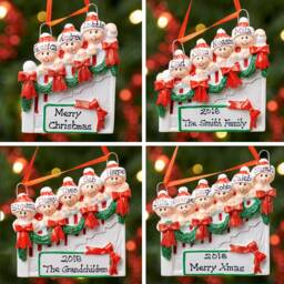 Personalised Christmas Tree Decoration Ornament - Staircase Family