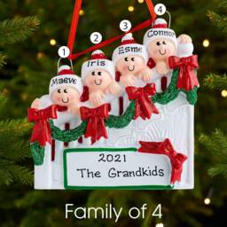Personalised Christmas Tree Decoration Ornament - Staircase Family - thumbnail 3