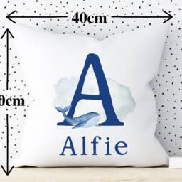 Whale Nursery Accessories, Boy Decor, Cushion Boys Bedroom, Nautical Boy, Sea Life Pillow, Ocean Bedroom - thumbnail 3