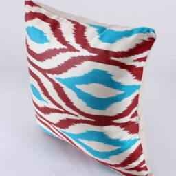 Ikat Pillow, Hand Woven Pillow Cover, Throw Pillows, Designer Decorative Accent Pillows - thumbnail 2