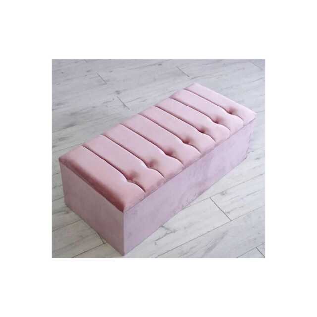 Plush Velvet Ottoman Storage Box - Modern Blanket - image 1