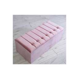 Plush Velvet Ottoman Storage Box - Modern Blanket