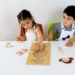 Wooden Puzzle, Natural Educational Game For Toddler, Learning Body Girl & Boy - thumbnail 3
