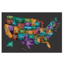 Usa Scratch Off Map - Travel Gift For Travelers - Christmas Holiday Us Wall Art Wanderlust Decor Gold Scratcher - thumbnail 2