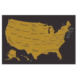 Usa Scratch Off Map - Travel Gift For Travelers - Christmas Holiday Us Wall Art Wanderlust Decor Gold Scratcher - thumbnail 3