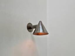 Small Cone Indoor Outdoor Sconce Lighting, Mid Century Copper Wall Lamp, Scandinavian Light Fixture, Modern Bedroom Lamp