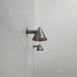 Small Cone Indoor Outdoor Sconce Lighting, Mid Century Copper Wall Lamp, Scandinavian Light Fixture, Modern Bedroom Lamp - thumbnail 4